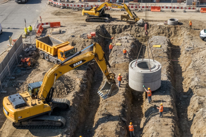 شبکه فاضلاب و ایستگاه پمپاژ چناران